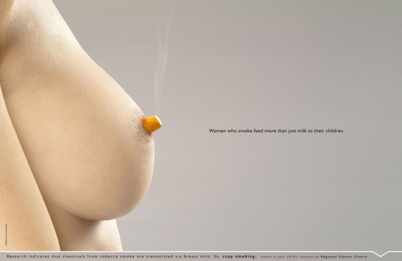 吸烟有害健康创意广告图片