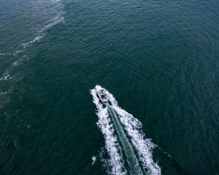 大海里的快艇图片