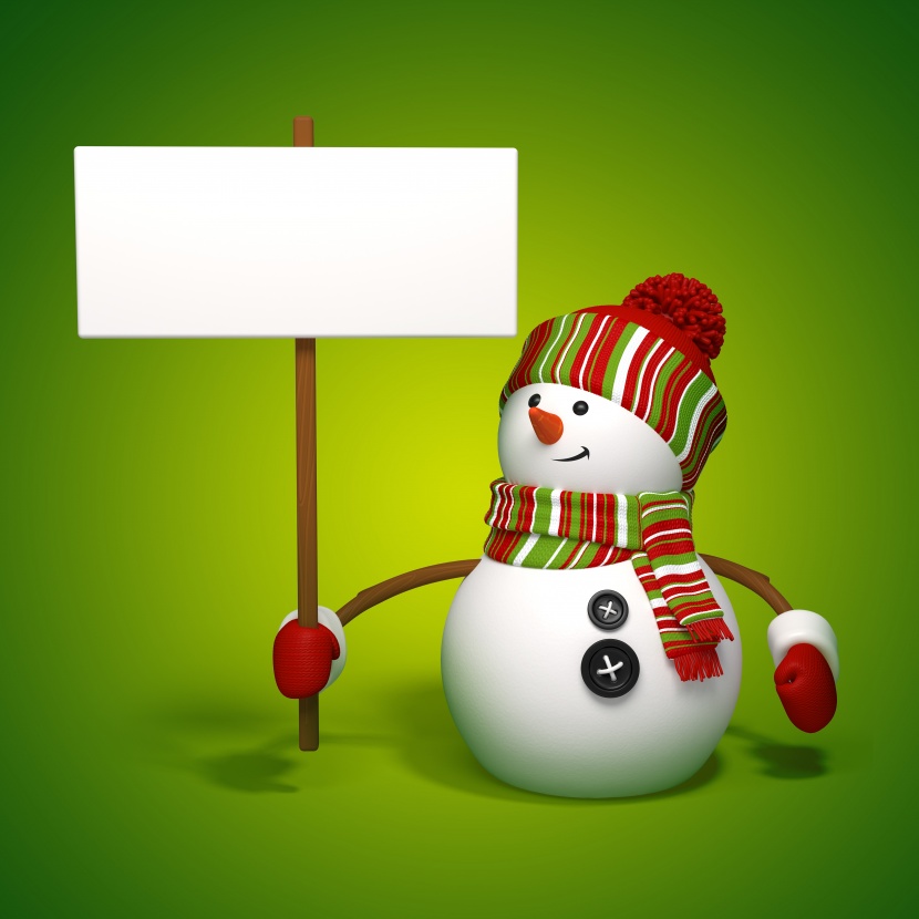 3D圣诞小雪人设计图片