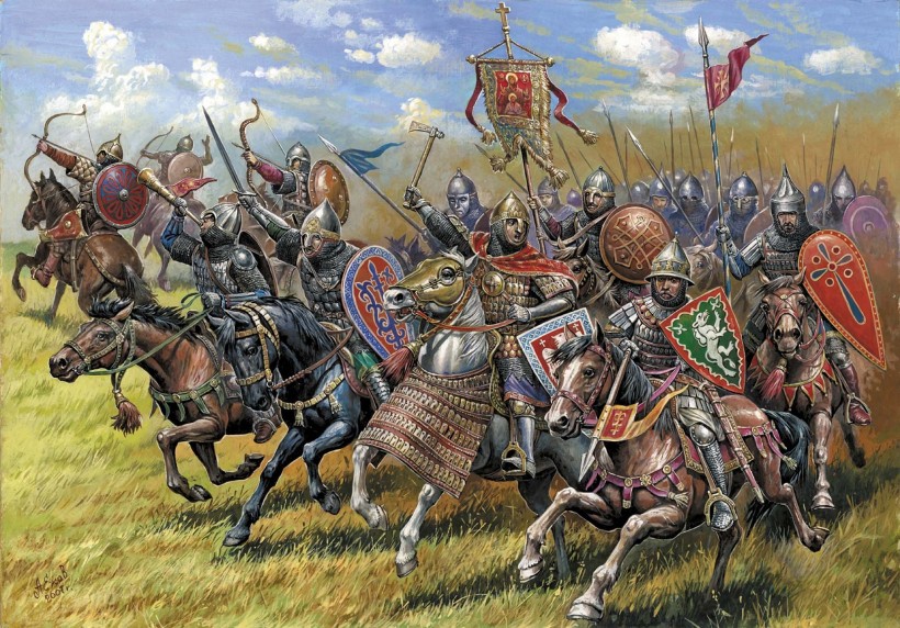 古代战争插画图片