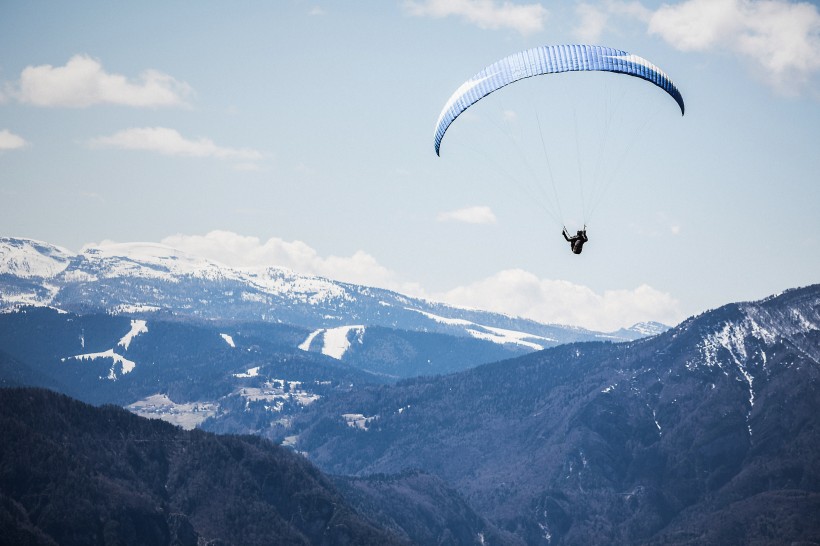 惊险的滑翔伞运动图片