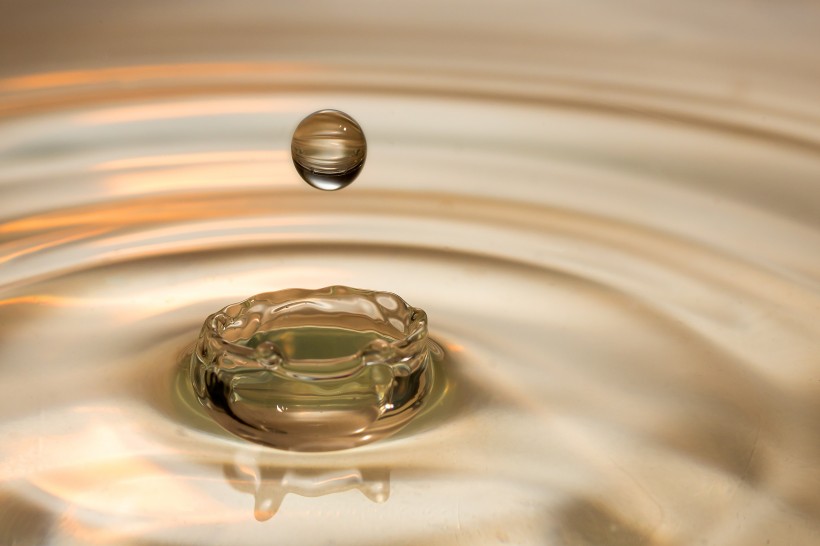 晶莹透明的水滴背景图片