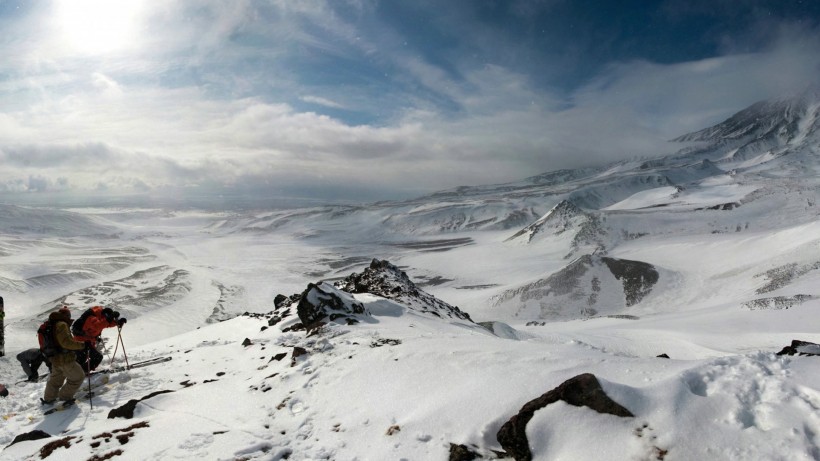 极限运动登雪山图片