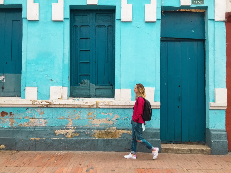 哥伦比亚的彩色房子图片