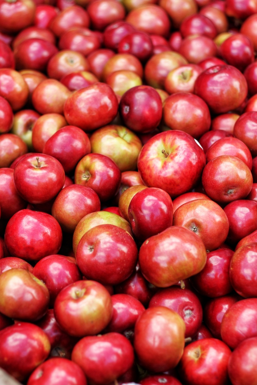红色新鲜的苹果图片