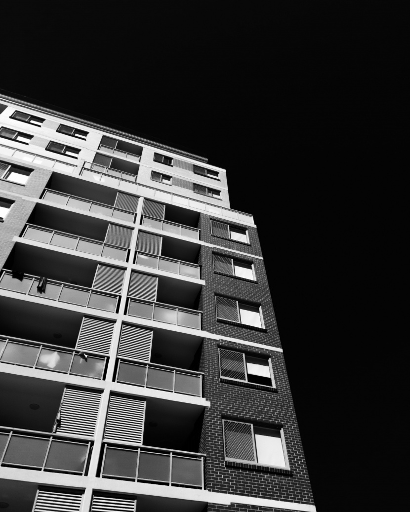 黑白建筑摄影图片