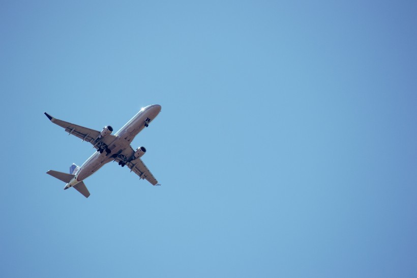 空中的民航客机图片