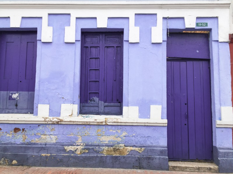 哥伦比亚的彩色房子图片