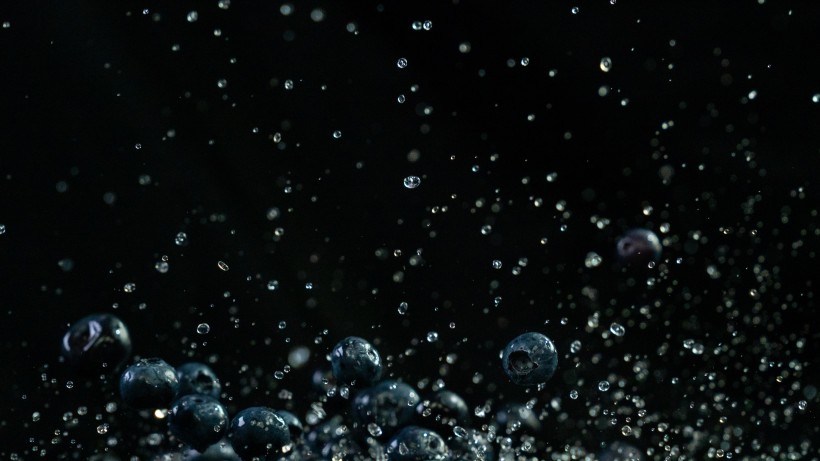 高速拍摄的蓝莓素材图片