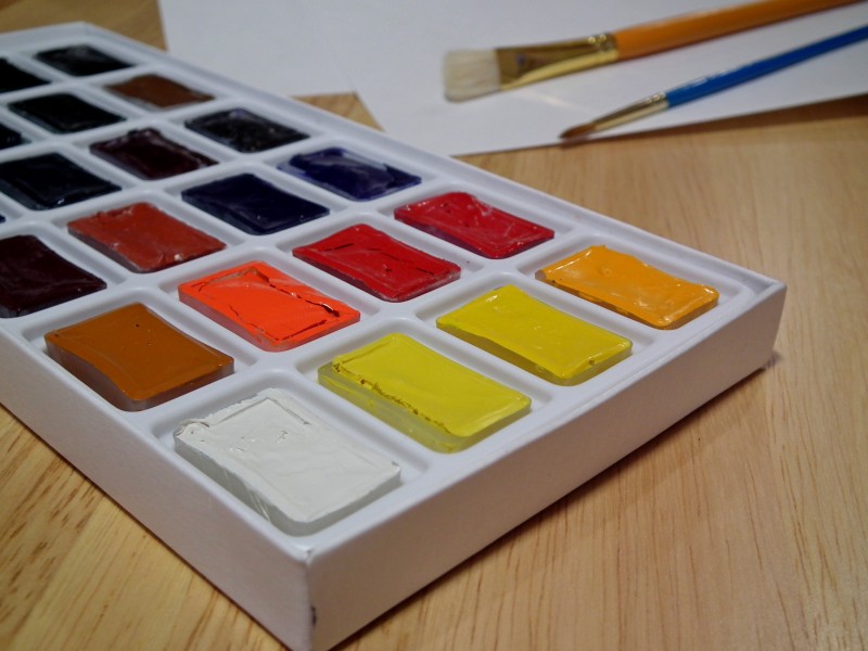 水彩颜料盒图片