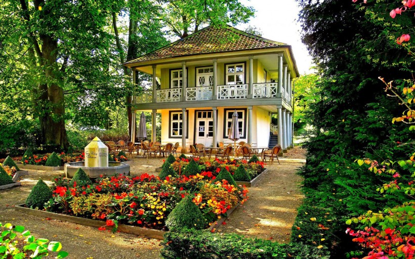 别墅花园图片