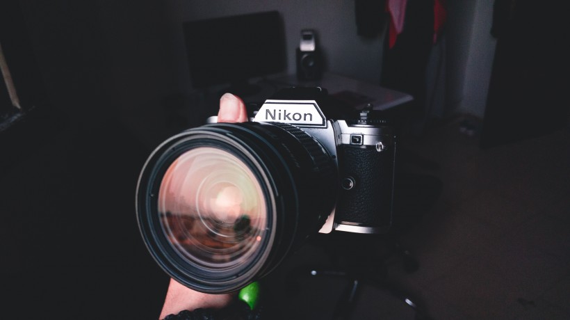 尼康相机的特写图片