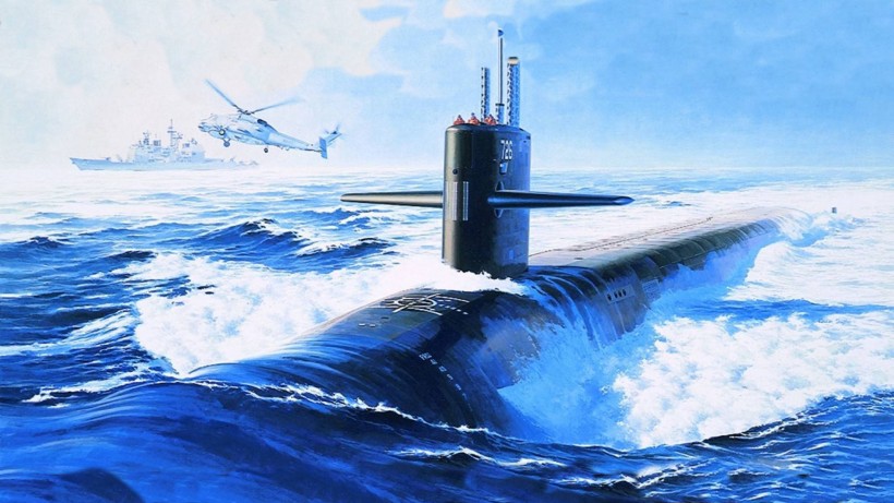 军事题材绘画-潜艇图片