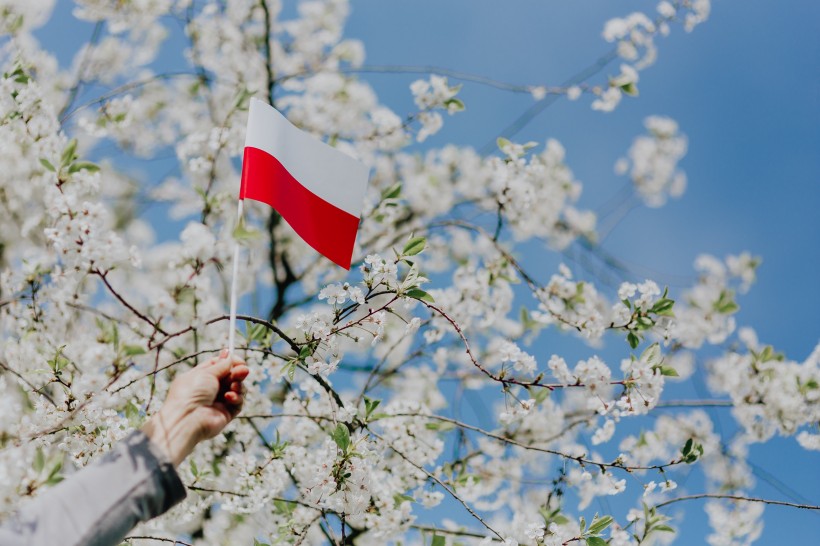 波兰国旗的图片
