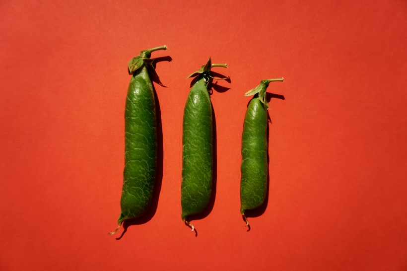 绿色鲜嫩的豌豆图片