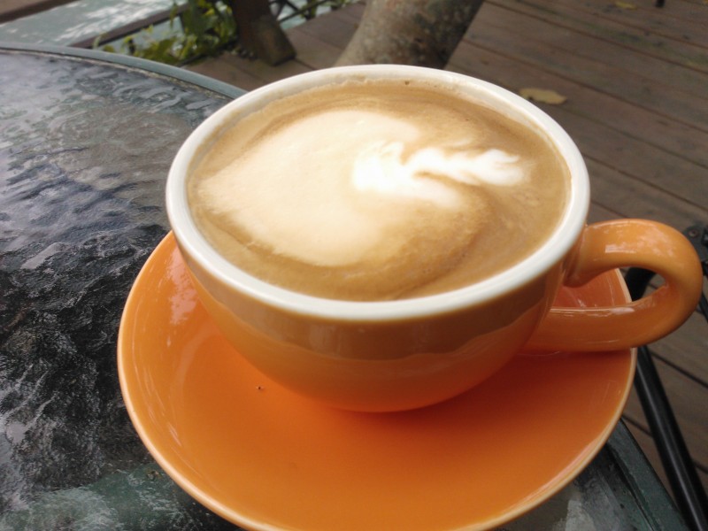 醇厚咖啡和咖啡拉花图片