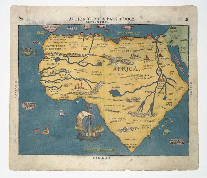 非洲古地图图片