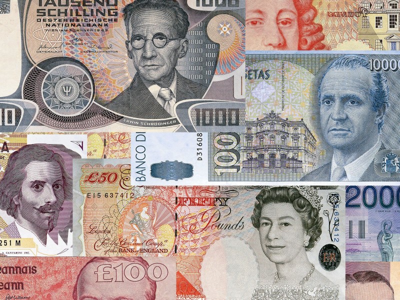 世界知名纸币图片