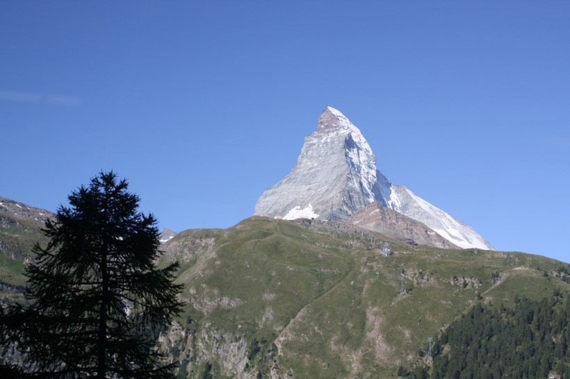 瑞士马特宏峰雪山自然风景图片