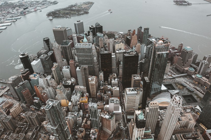 美国纽约曼和顿建筑风景图片