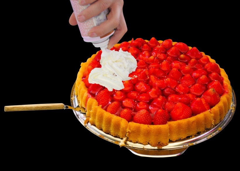 香甜美味的草莓蛋糕图片