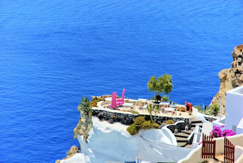 希腊圣托里尼浪漫建筑风景图片 