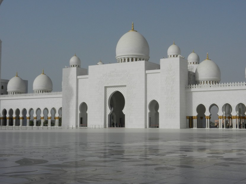 阿联酋阿布扎比清真寺建筑风景图片