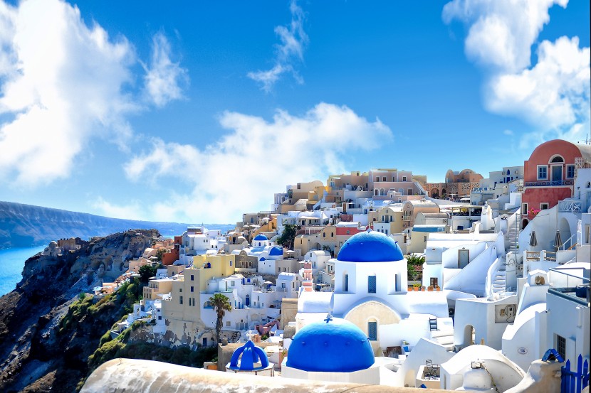 希腊圣托里尼建筑风景图片 