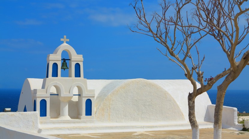 希腊圣托里尼浪漫建筑风景图片