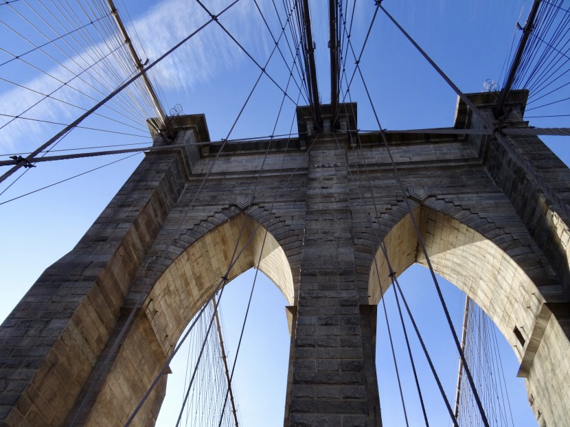美国纽约布鲁克林大桥建筑风景图片