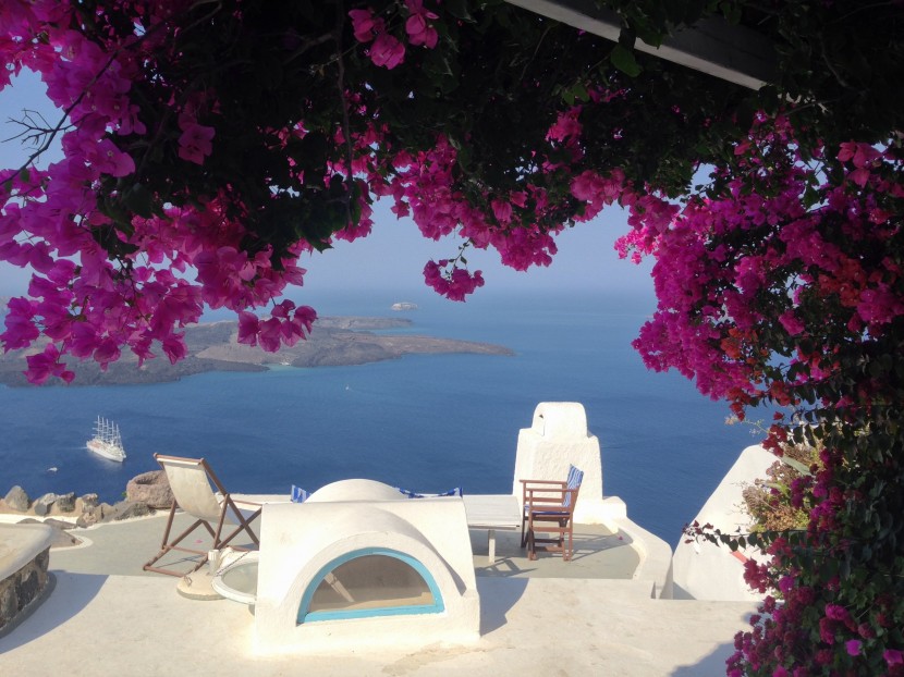 希腊圣托里尼浪漫建筑风景图片