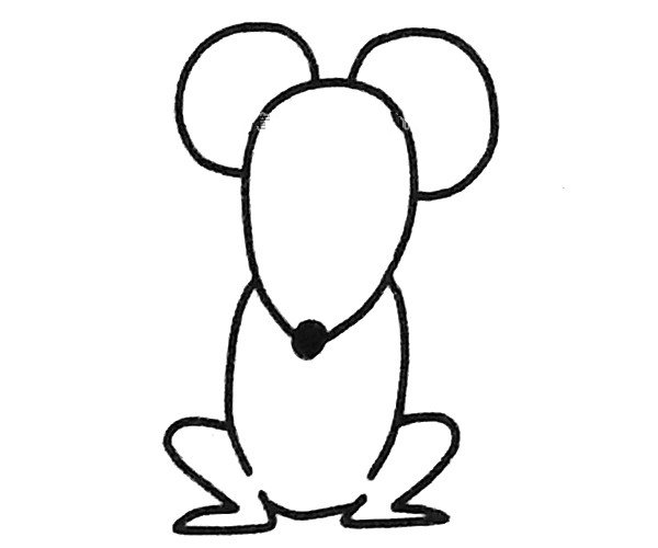 小老鼠简笔画步骤2