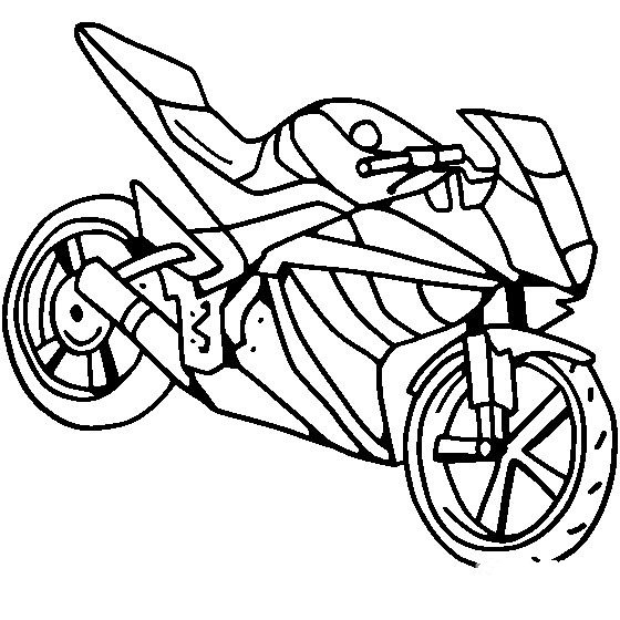 摩托车简笔画 雅马哈摩托车简笔画图片