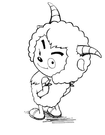 沸羊羊简笔画图片