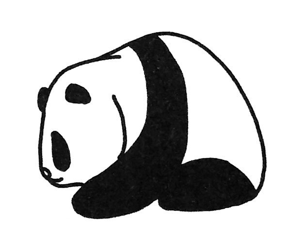 可爱的大熊猫简笔画3
