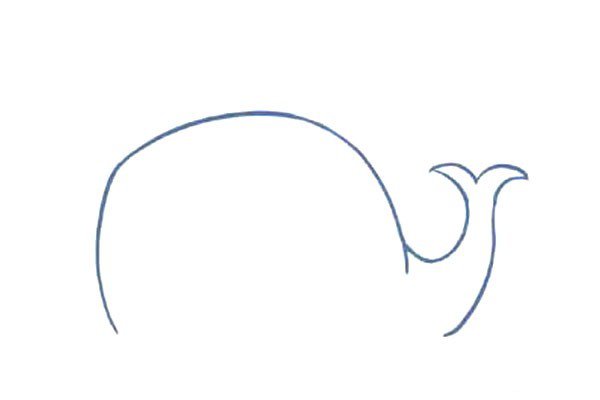 2.画出鲸鱼的尾巴