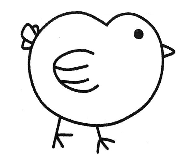 卡通小鸡简笔画图片4