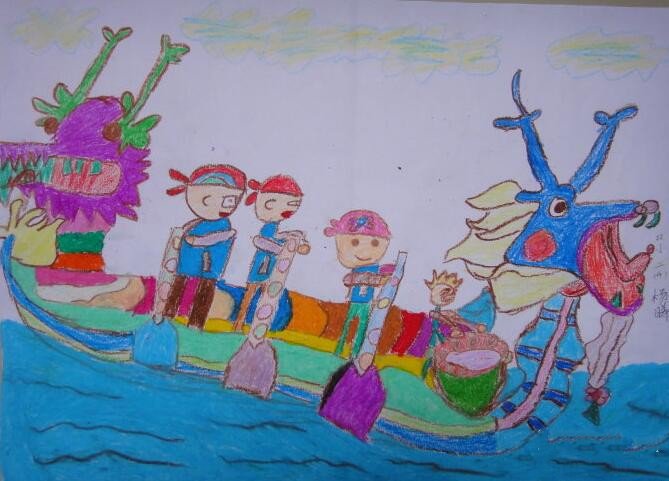 少儿龙舟大赛幼儿园端午节主题画图片分享