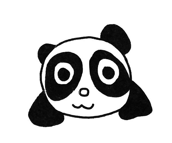 可爱的大熊猫简笔画2