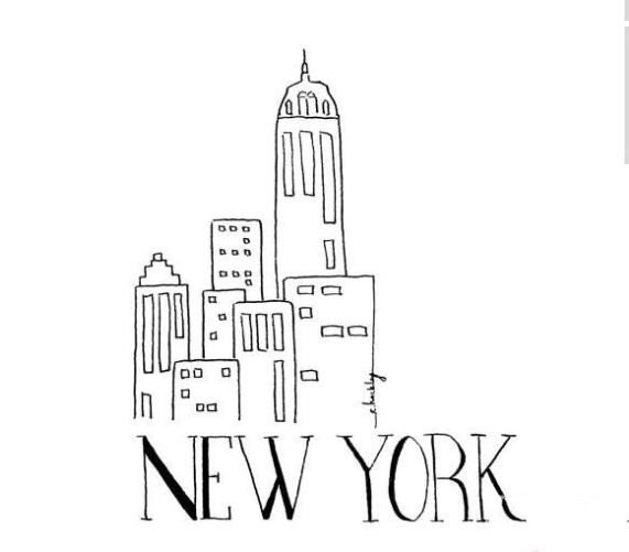 纽约帝国大厦简笔画图片