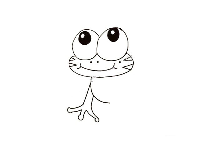 画一只可爱的大眼青蛙