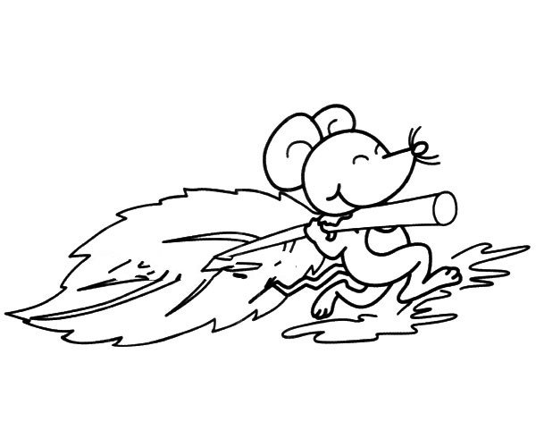 调皮的小老鼠简笔画2