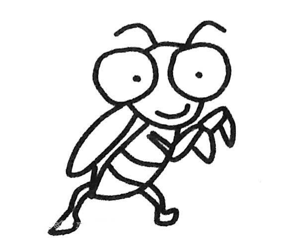 卡通螳螂简笔画图片5