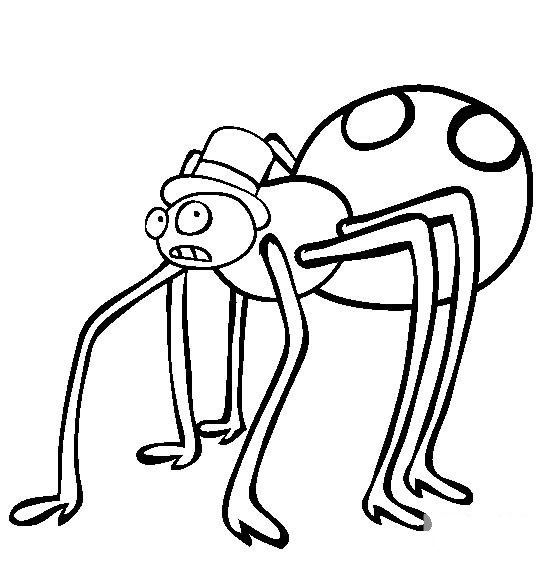 昆虫图片 卡通蜘蛛简笔画图片