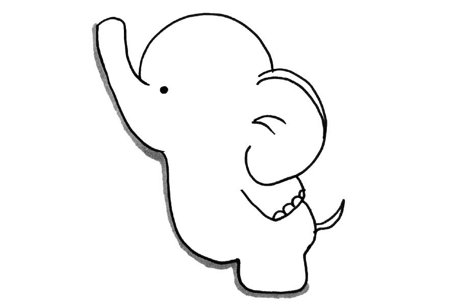 大象简笔画图片1