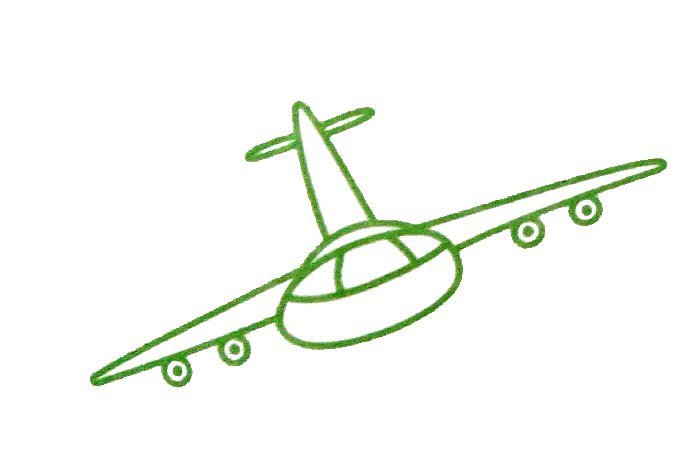 一组简单的飞机简笔画图片