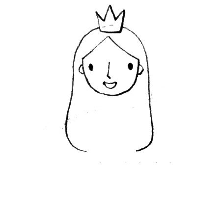 3.画女孩头上的皇冠。