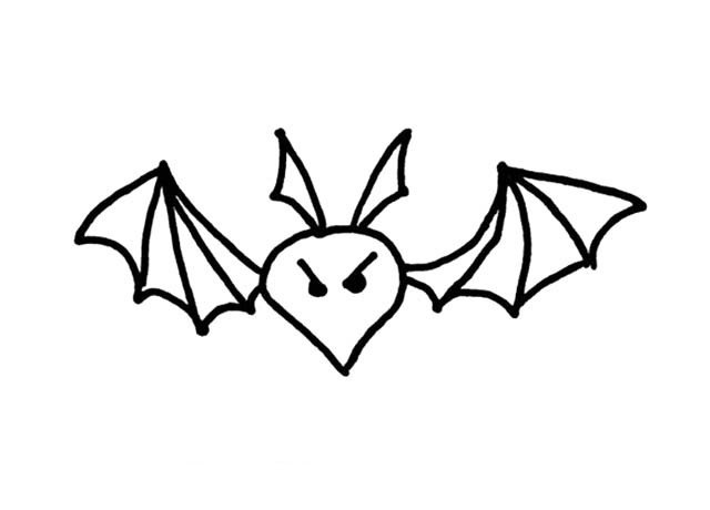 简单的蝙蝠简笔画图片1