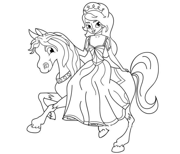 骑马的公主