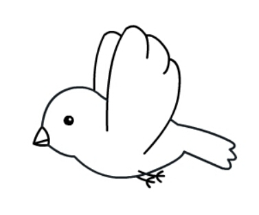 简单的小鸟简笔画